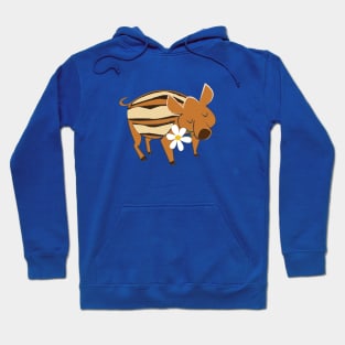 Little boar with a flower #4 Hoodie